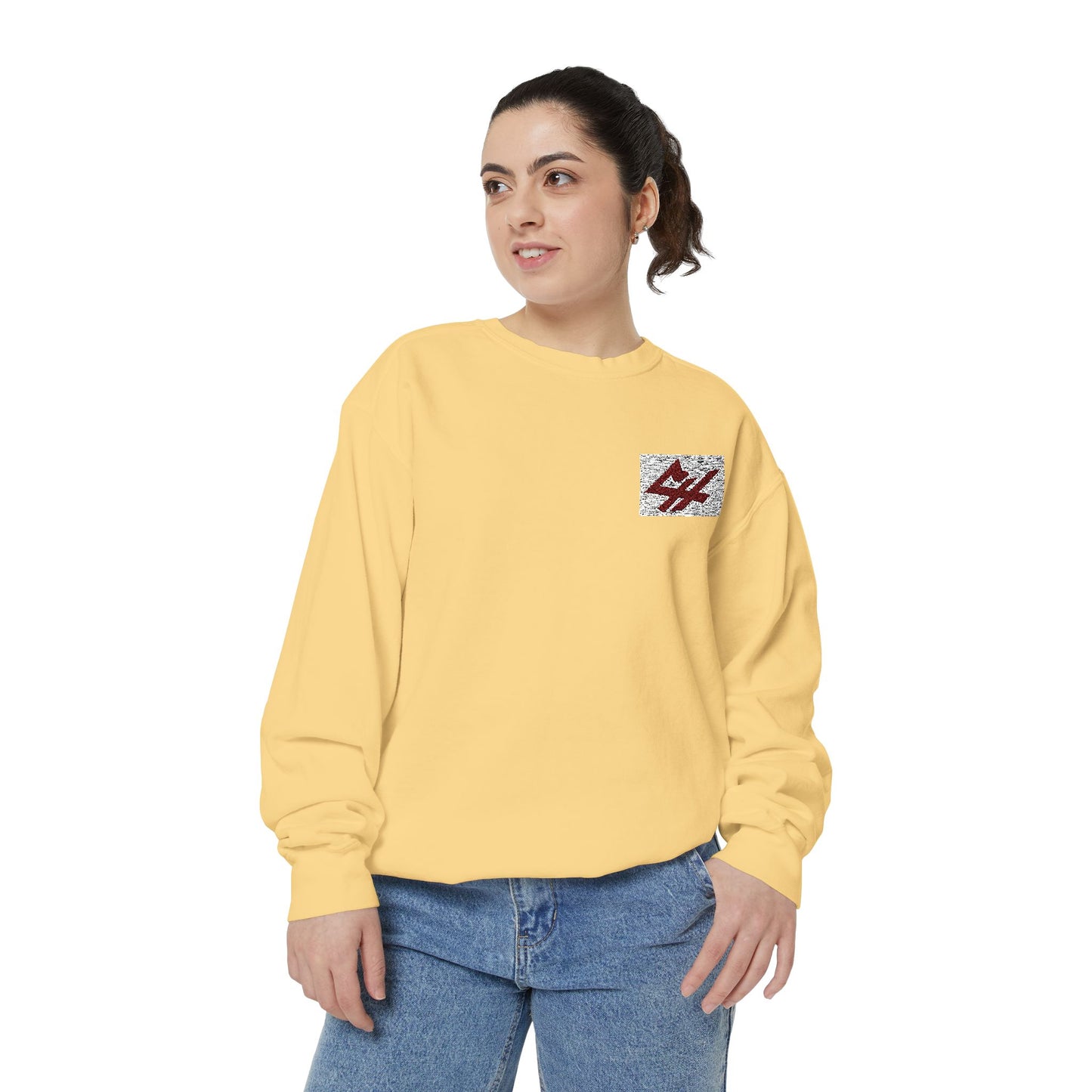 CHL 'BLOCKWHITE' Sweatshirt Unisex Garment-Dyed Crewneck