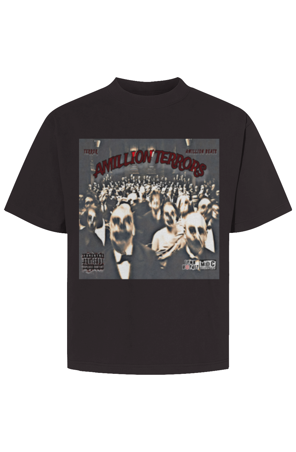 AMILLION TERRORS Mens Cropped Max Heavyweight Tee