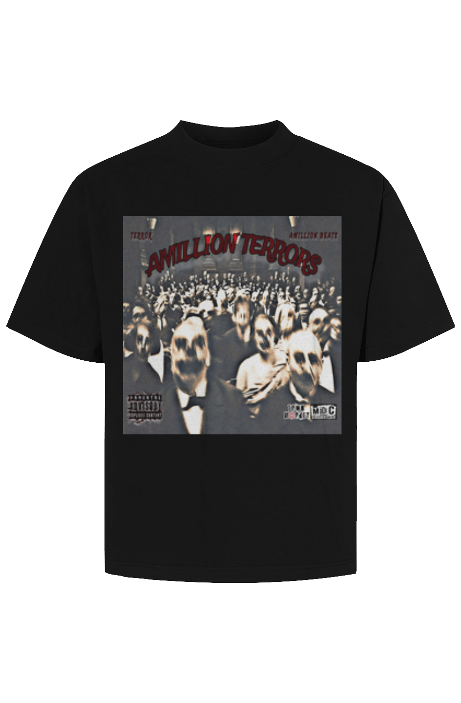 AMILLION TERRORS Mens Cropped Max Heavyweight Tee